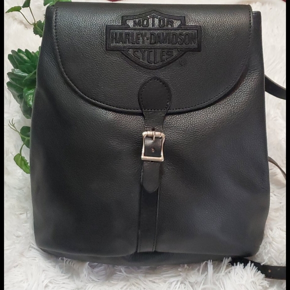 Harley-Davidson Handbags - FINAL price! Harley Davidson Leather BikerBackpack